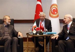 علی لاریجانی و رییس مجلس ترکیه
